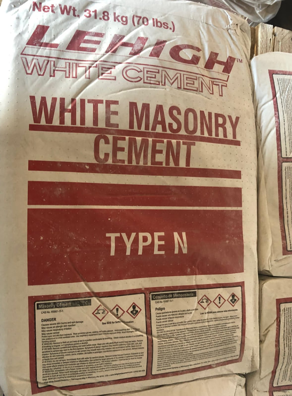We carry Texas lehigh cement in white, gray type N or S, and portland.
